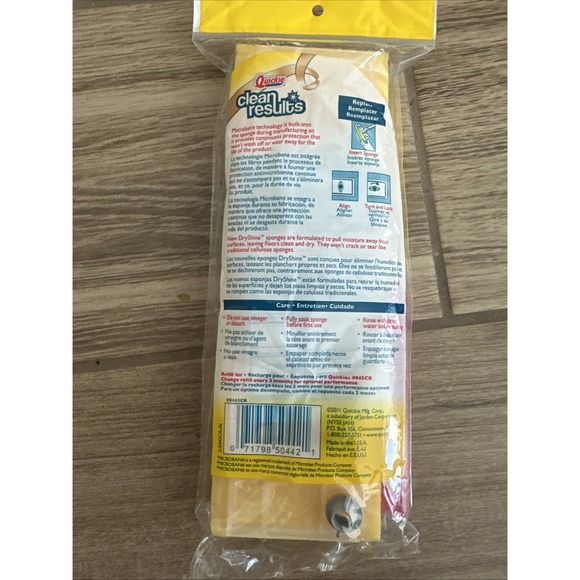 New Quickie Clean Results Type S Automatic Sponge Mop Head Refill Sealed - Picture 4 of 4